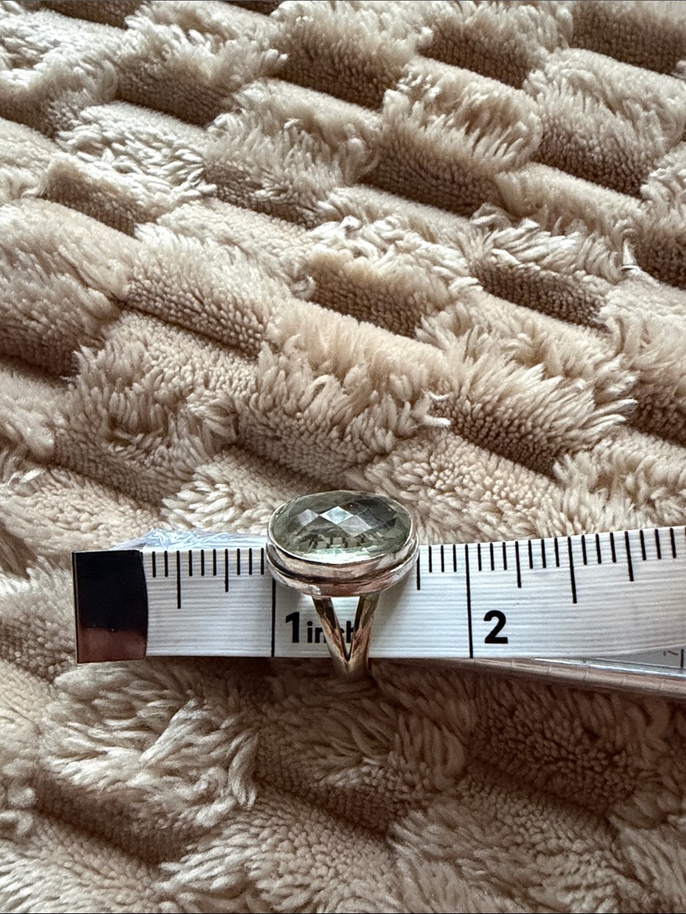 Green Amethyst Sterling Silver Cocktail Ring - Picture 8 of 8